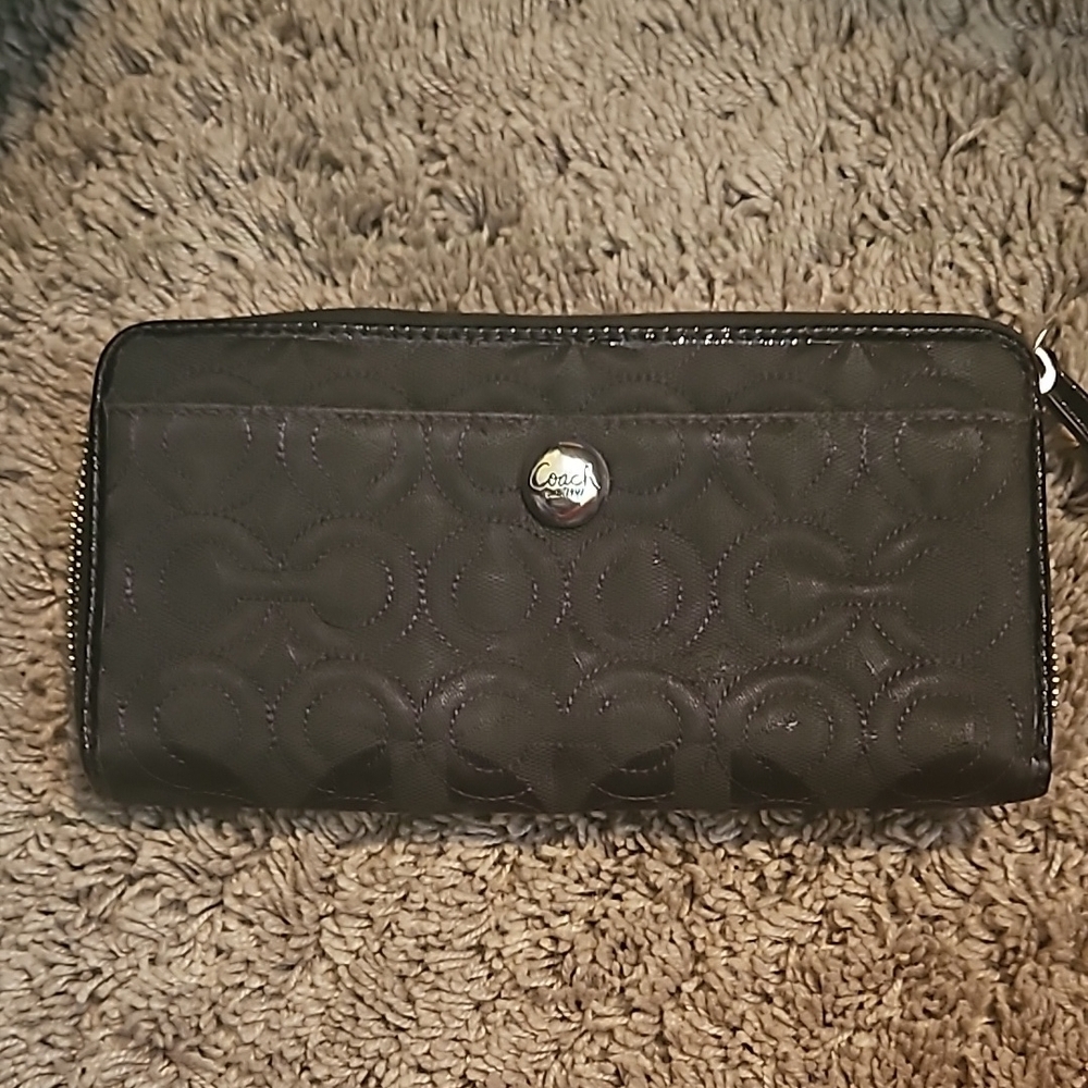 Coach Black Quilted Women's Wallet